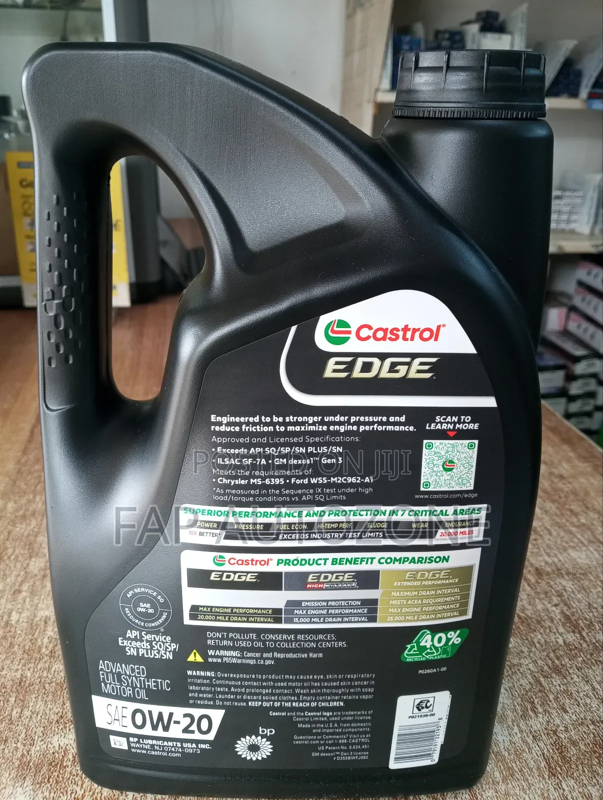 Genuine Advanced Full Synthetic Castrol Edge Engine Oil From the USA