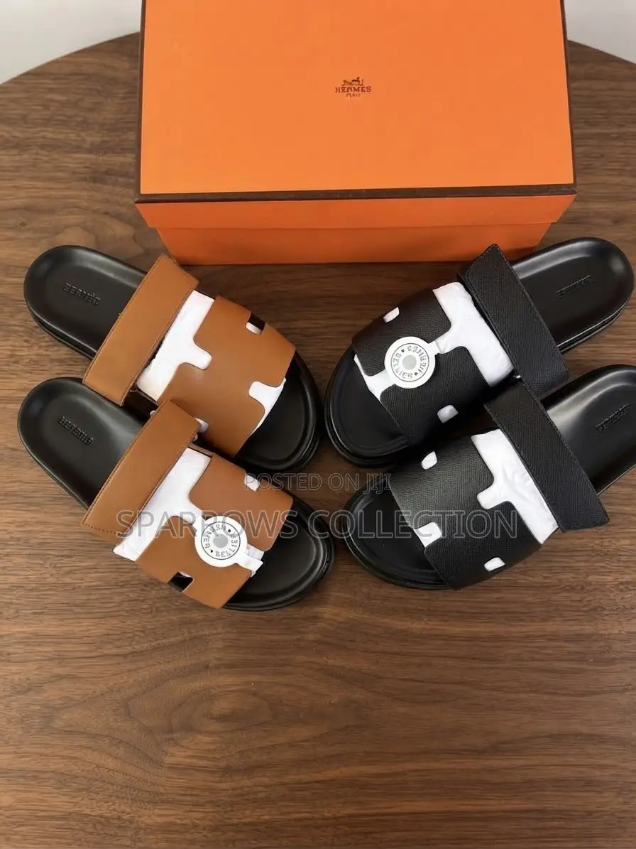 Hermès Chypre Style Black Slippers