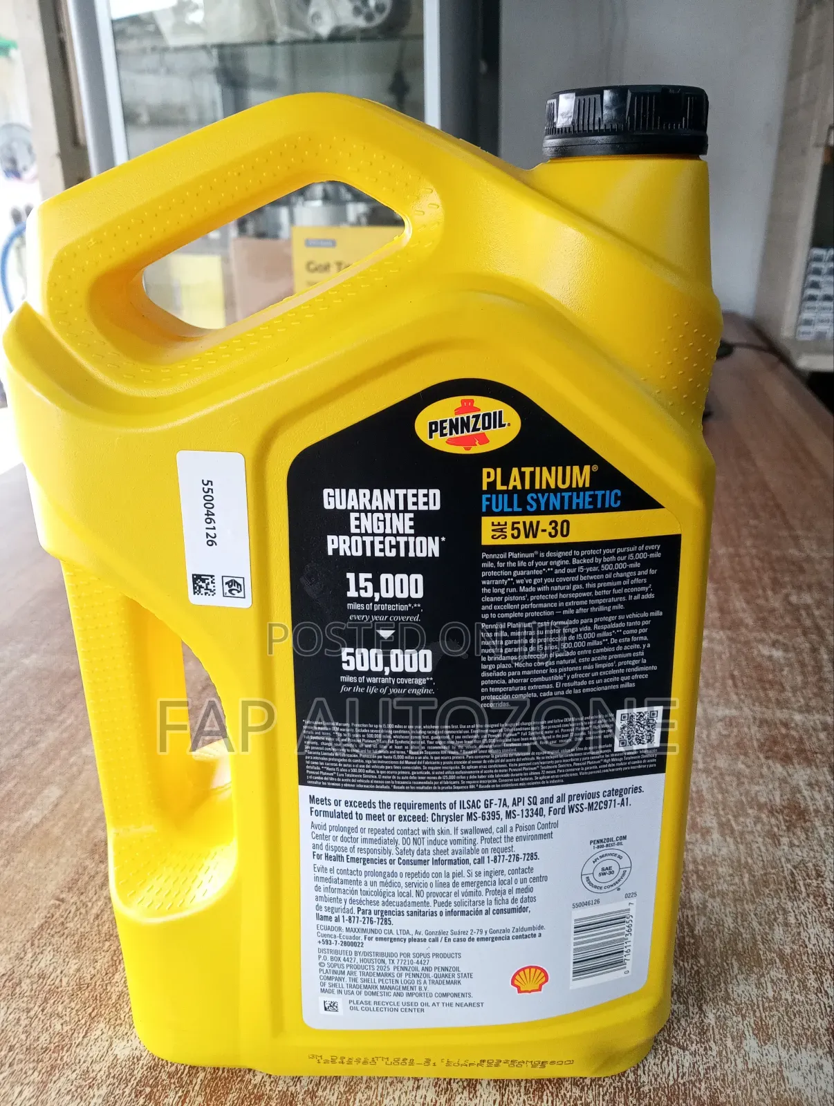 Premium Quality Platinum Full Synthetic Engine Oil Imported From USA