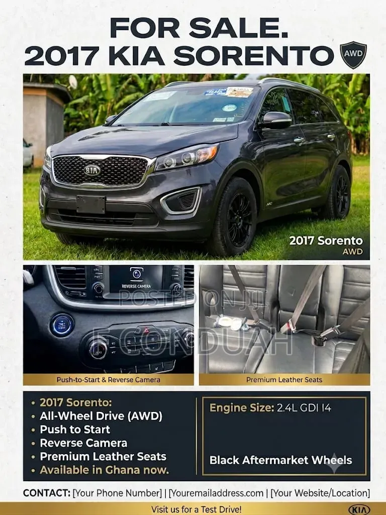 Kia Sorento 2.4L LX AWD 2017 Black