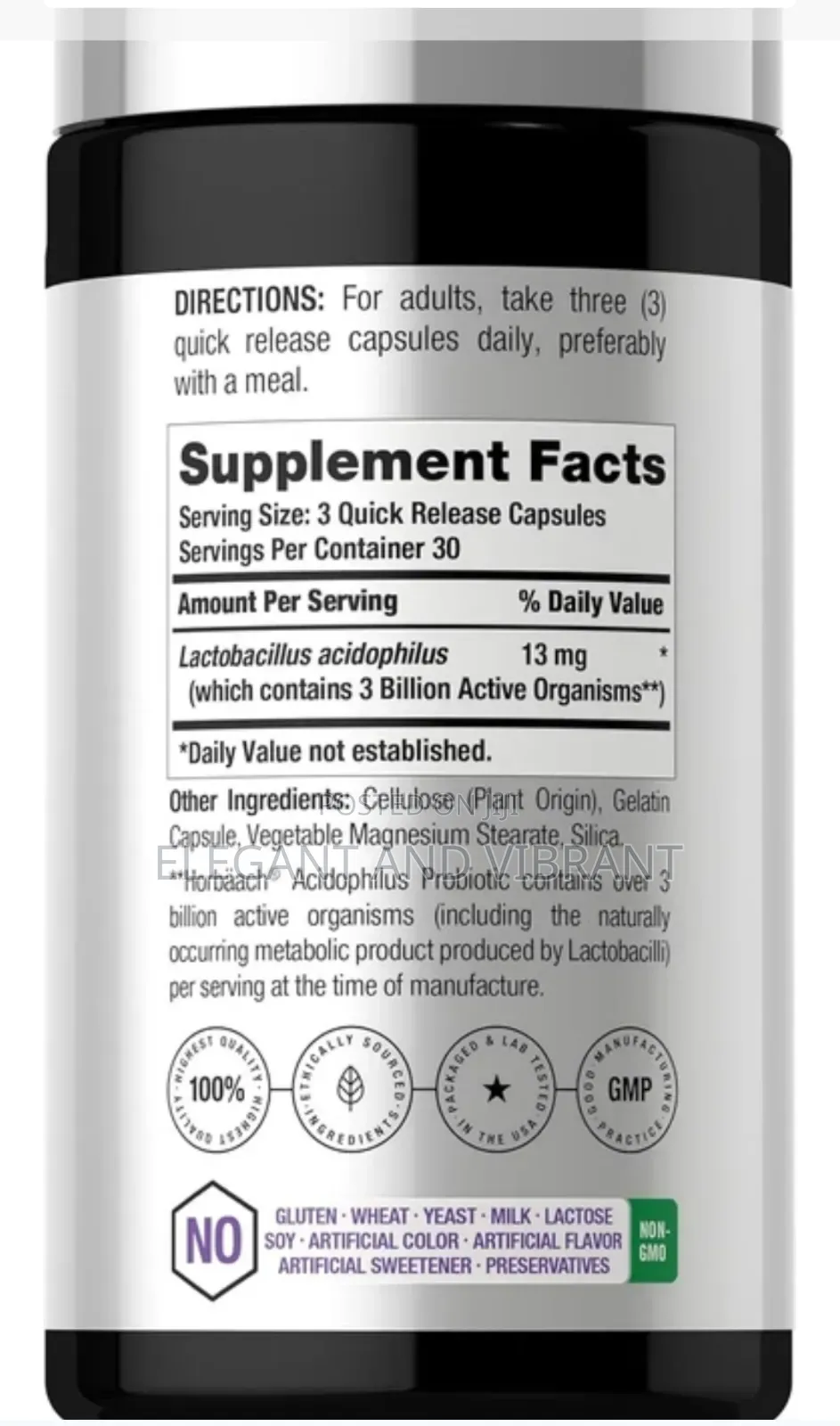 Probiotic 3 Billion CFUs | 90 Capsules