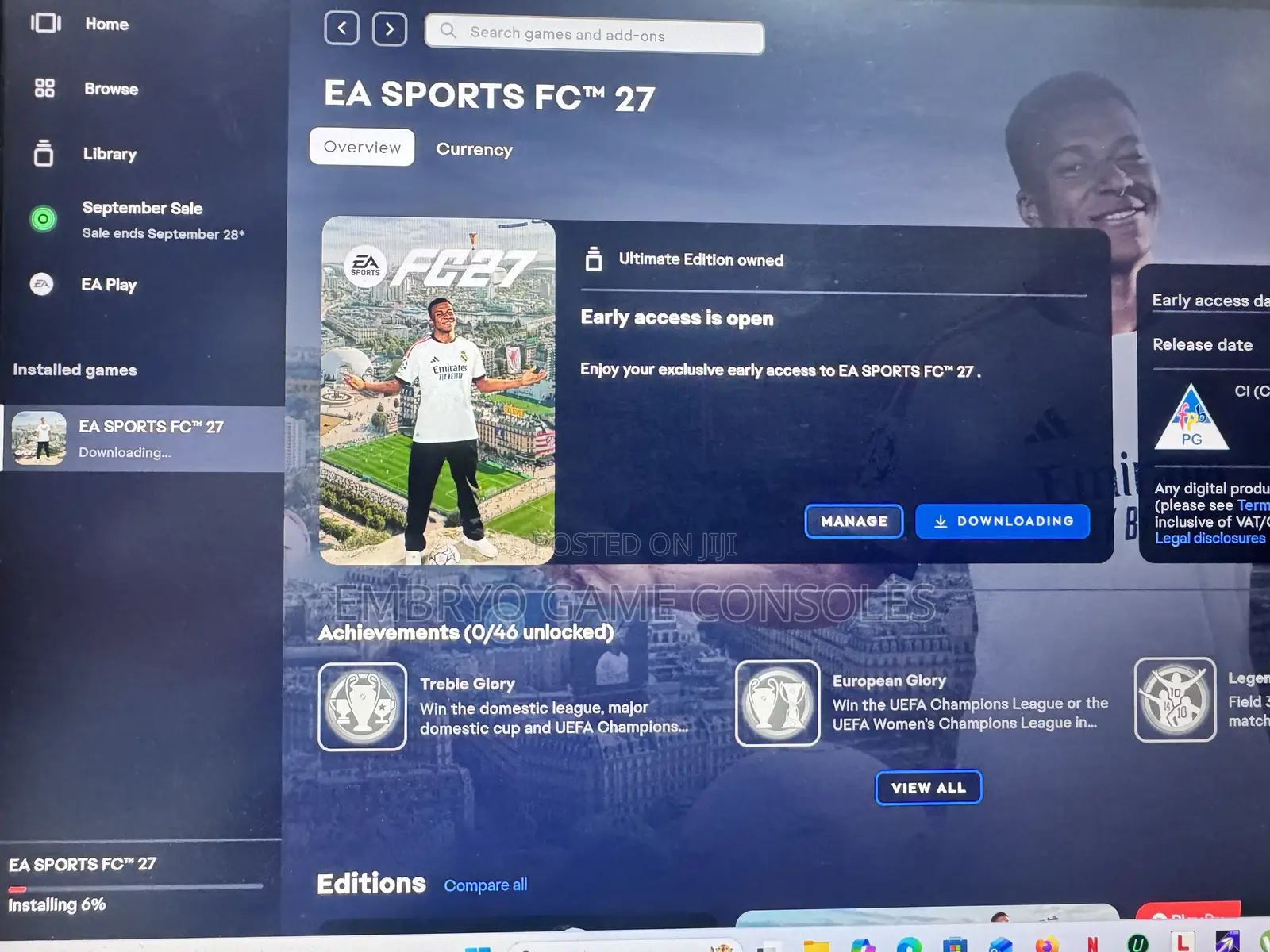 FC27 Ultimate Editon Shared Account for PC