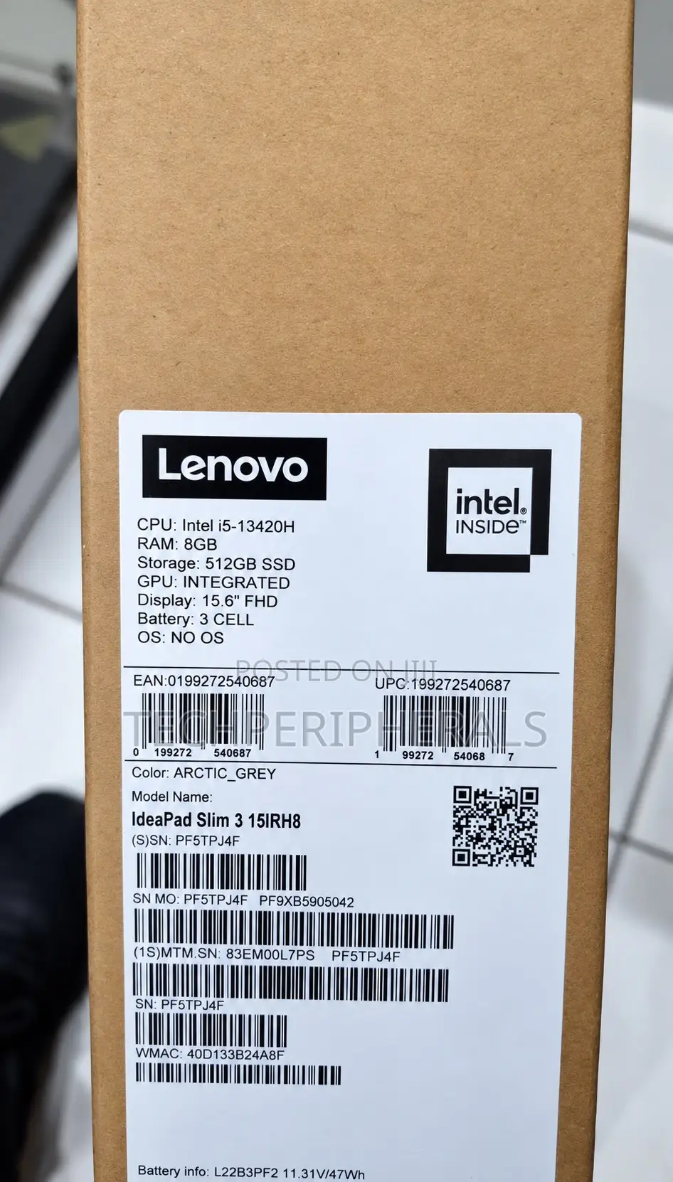 New Laptop Lenovo Ideapad 3 8GB Intel Core i5 SSD 512GB