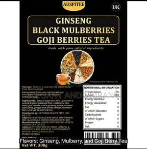 Ginseng, Mulberry, and Goji Berry Tea, 60 Packets,
