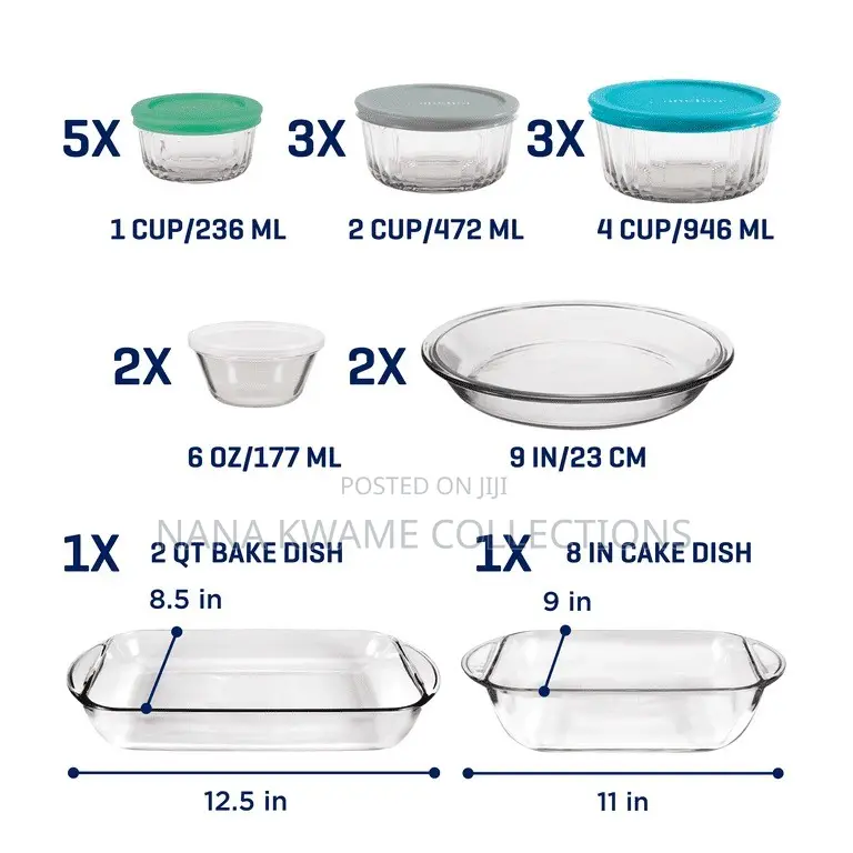 Anchor Hocking 32-Piece Glass Bakeware + Storage + Prep Set