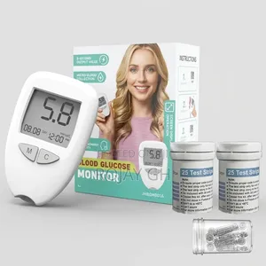 Glucometer Blood Glucose Test Machine Monitor 50 Strips + 50 Lancets
