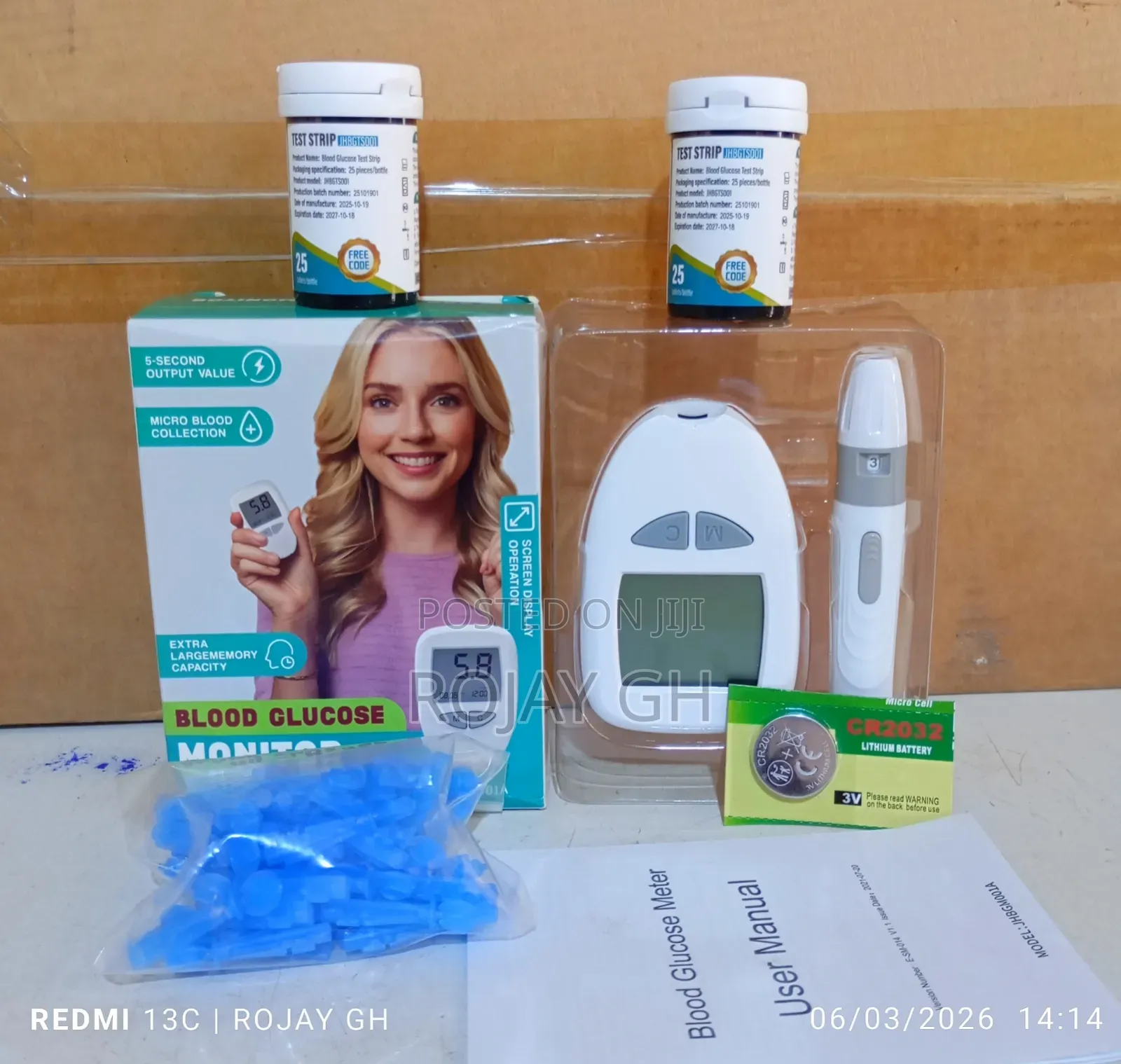 Glucometer Blood Glucose Test Machine Monitor 50 Strips + 50 Lancets