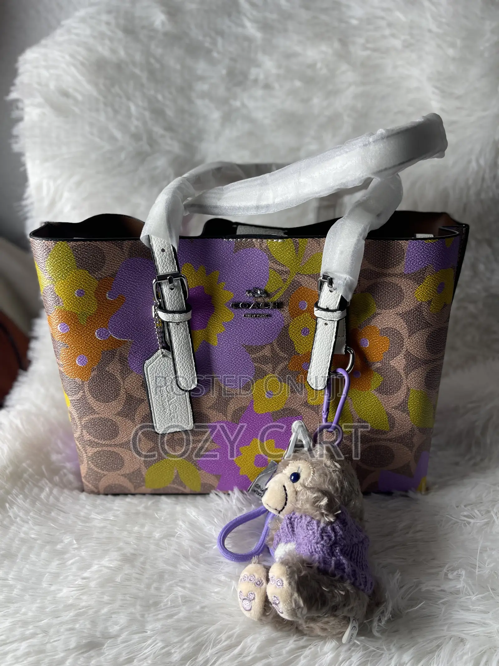 Coach Bag With Teddy Bear Charm