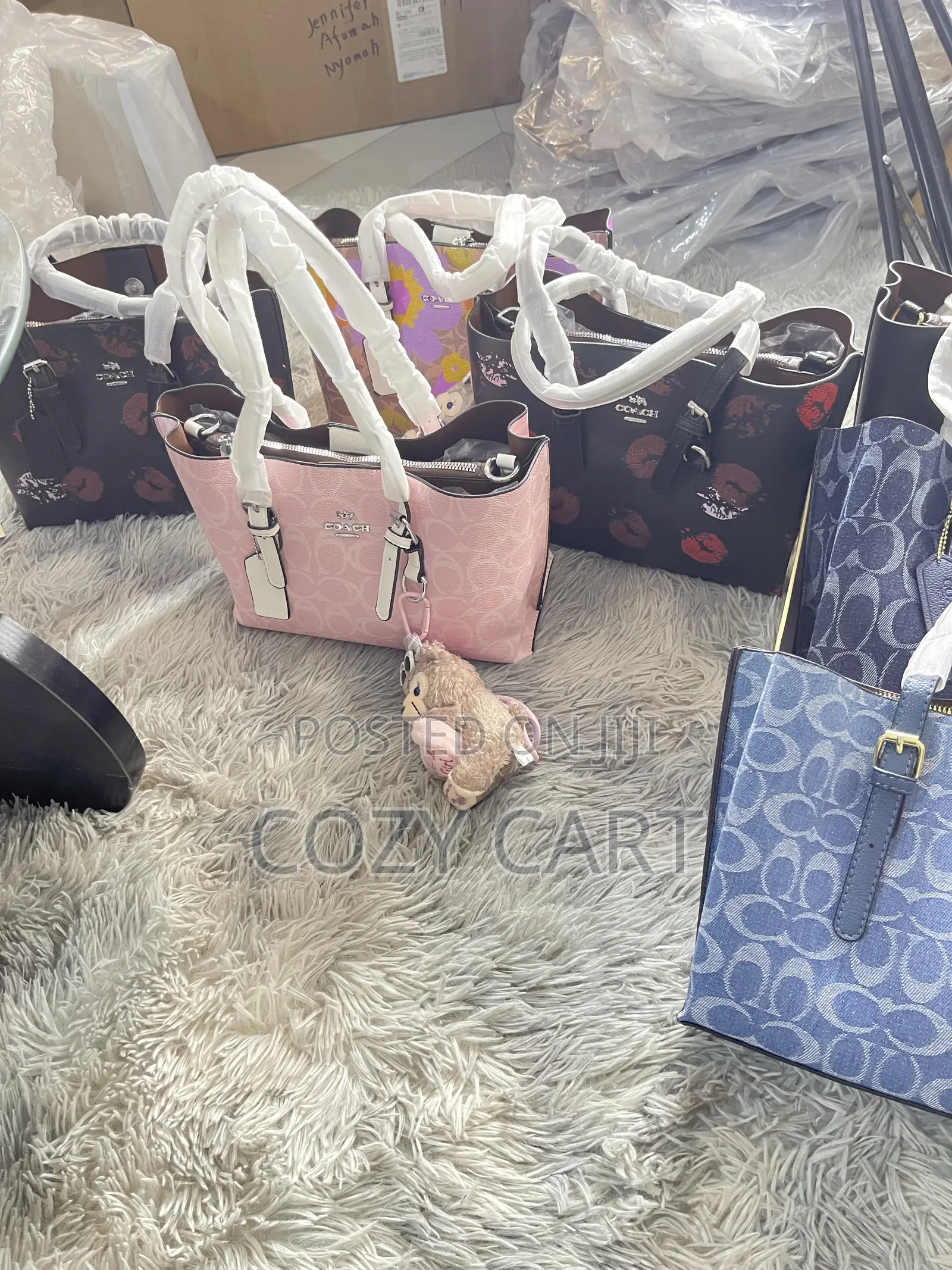 Coach Bag With Teddy Bear Charm