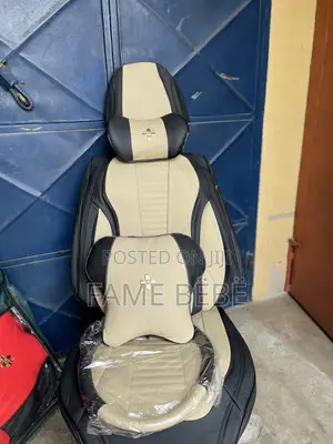 Luxury Beige Black Executive Seat Cover — Full Set