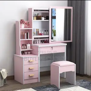 Dresser With Mirror and a Chair