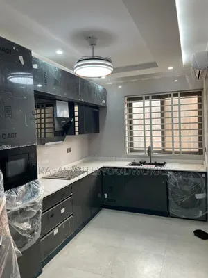 RAF Kitchen Cabinet With Laminated Plywood and Quartz Top