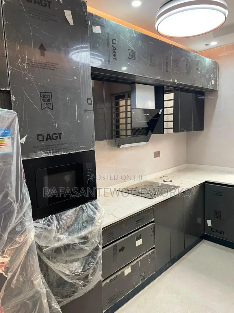 RAF Kitchen Cabinet With Laminated Plywood and Quartz Top