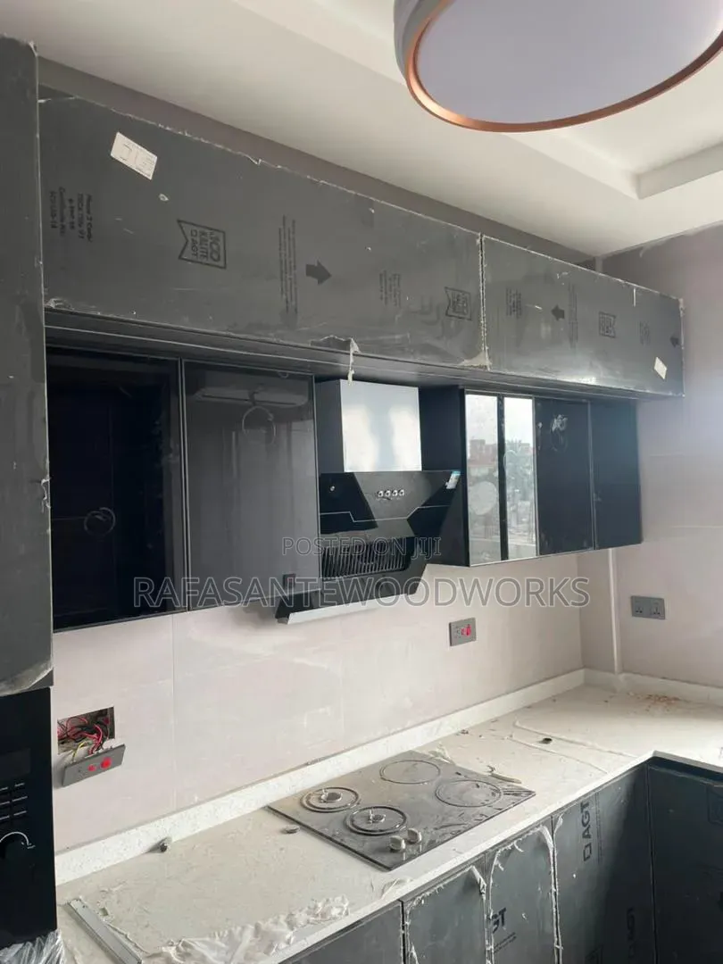 RAF Kitchen Cabinet With Laminated Plywood and Quartz Top