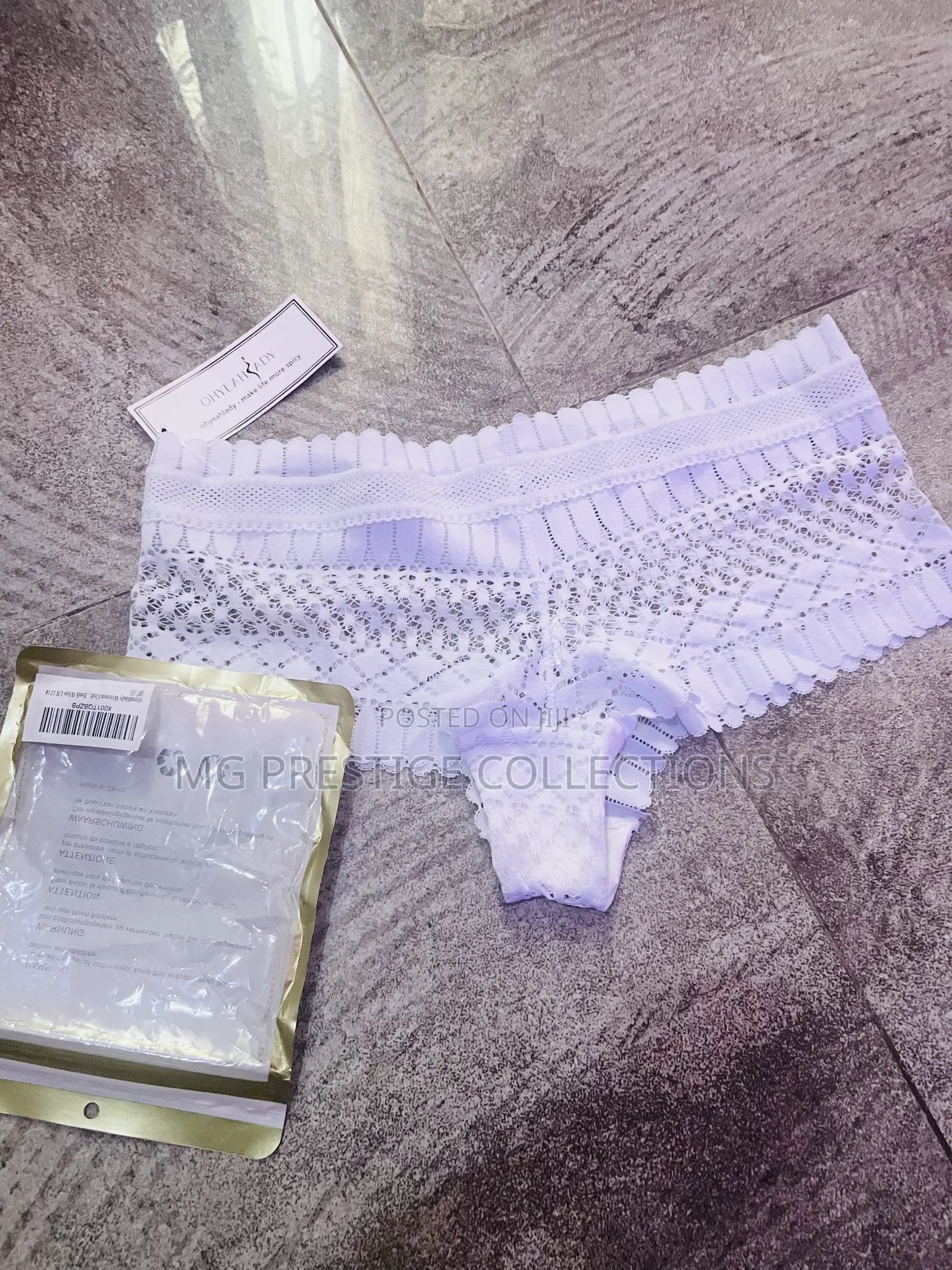 Brand New Ohyeahlady Women's White Lace Boxers / Pant