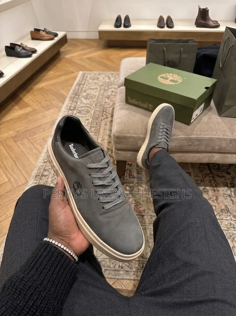 Timberland Maple Grove Urban Luxe Leather Low Sneakers – Slate Grey