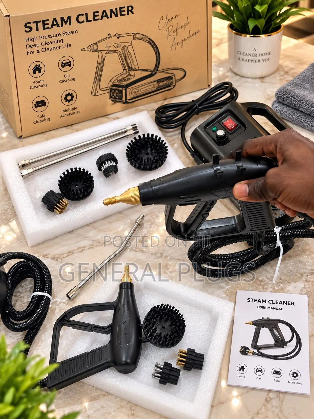 Heavy Duty High Temperature Deep Steamer Cleaner for Cars, AC, Kitchen