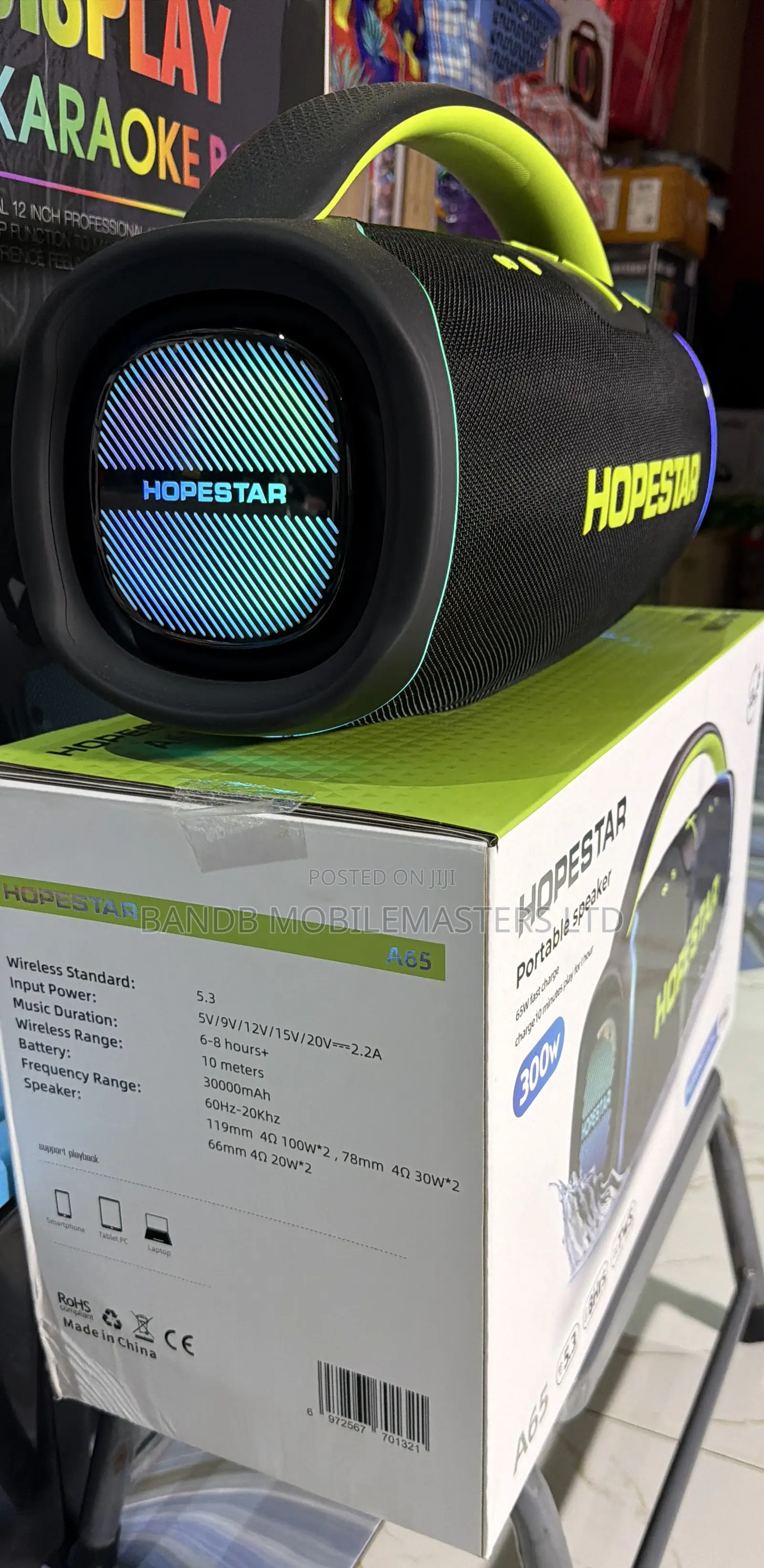 Hopestar A65 300w Bluetooth Speaker – Waterproof Ipx6, Tws, RGB Lights