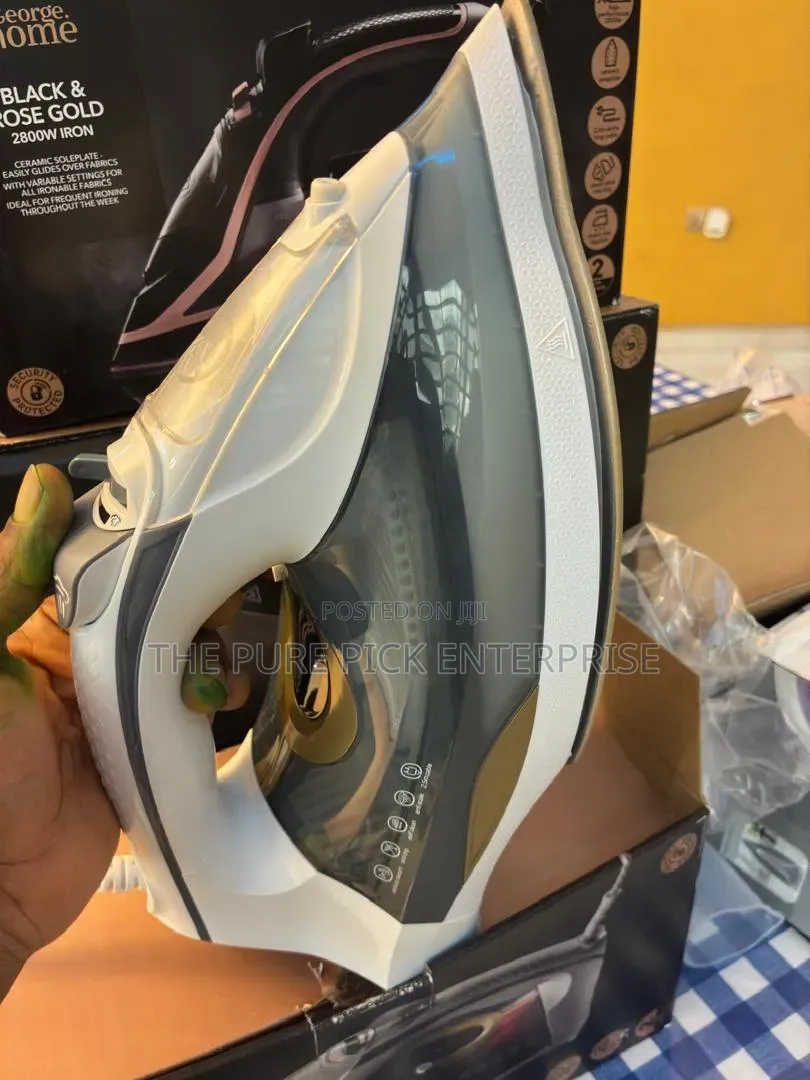 George Home Black and Gold One Temp Steam Iron From UK