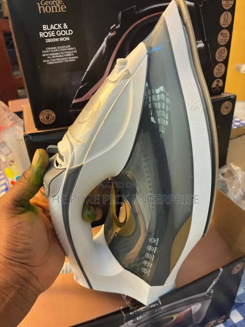 George Home Black and Gold One Temp Steam Iron From UK