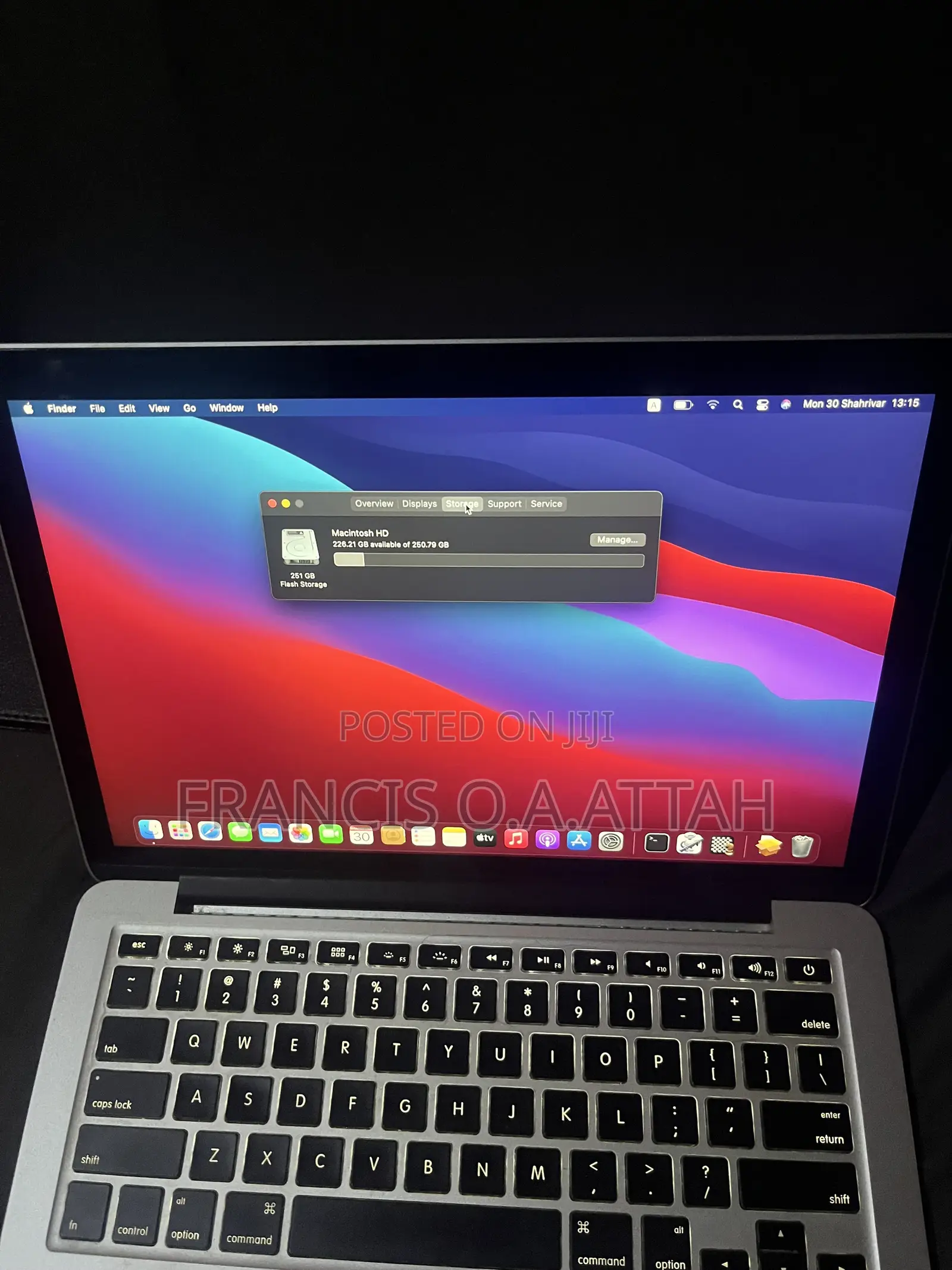 Laptop Apple MacBook 2013 8GB Intel Core 5 SSD 256GB