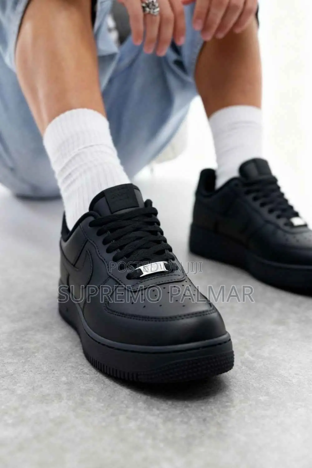Nike Air Force 1 ’07 Low – Triple Black / White Casual Sneakers