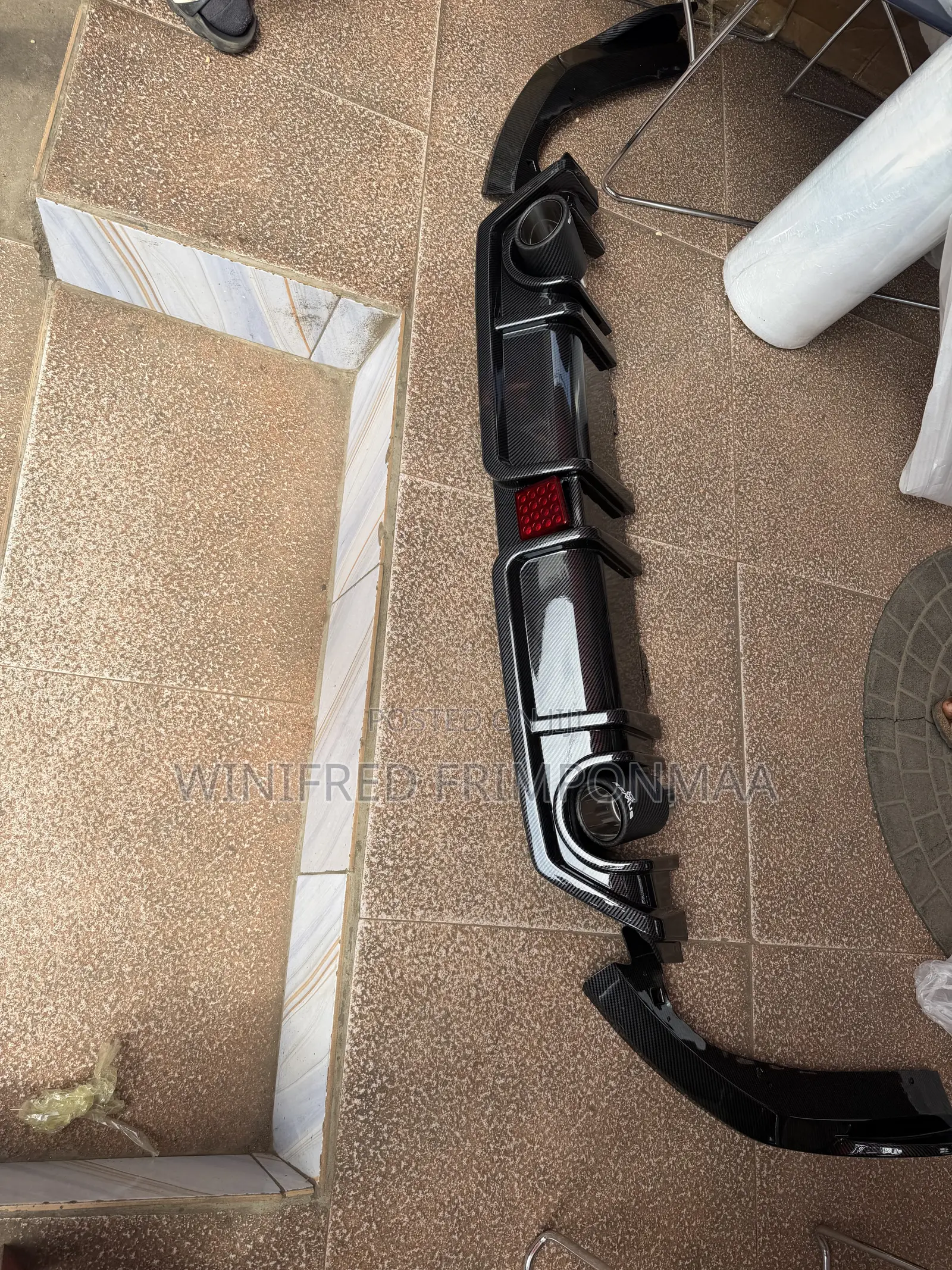 Honda Civic Back Bumper Diffuser With Exhaust Mouth