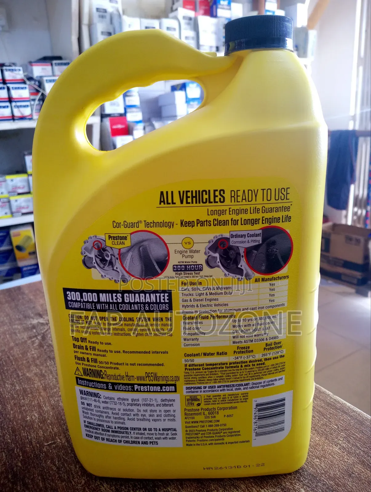 Premium Quality Prestone Antifreeze + Coolant for All Cars From USA