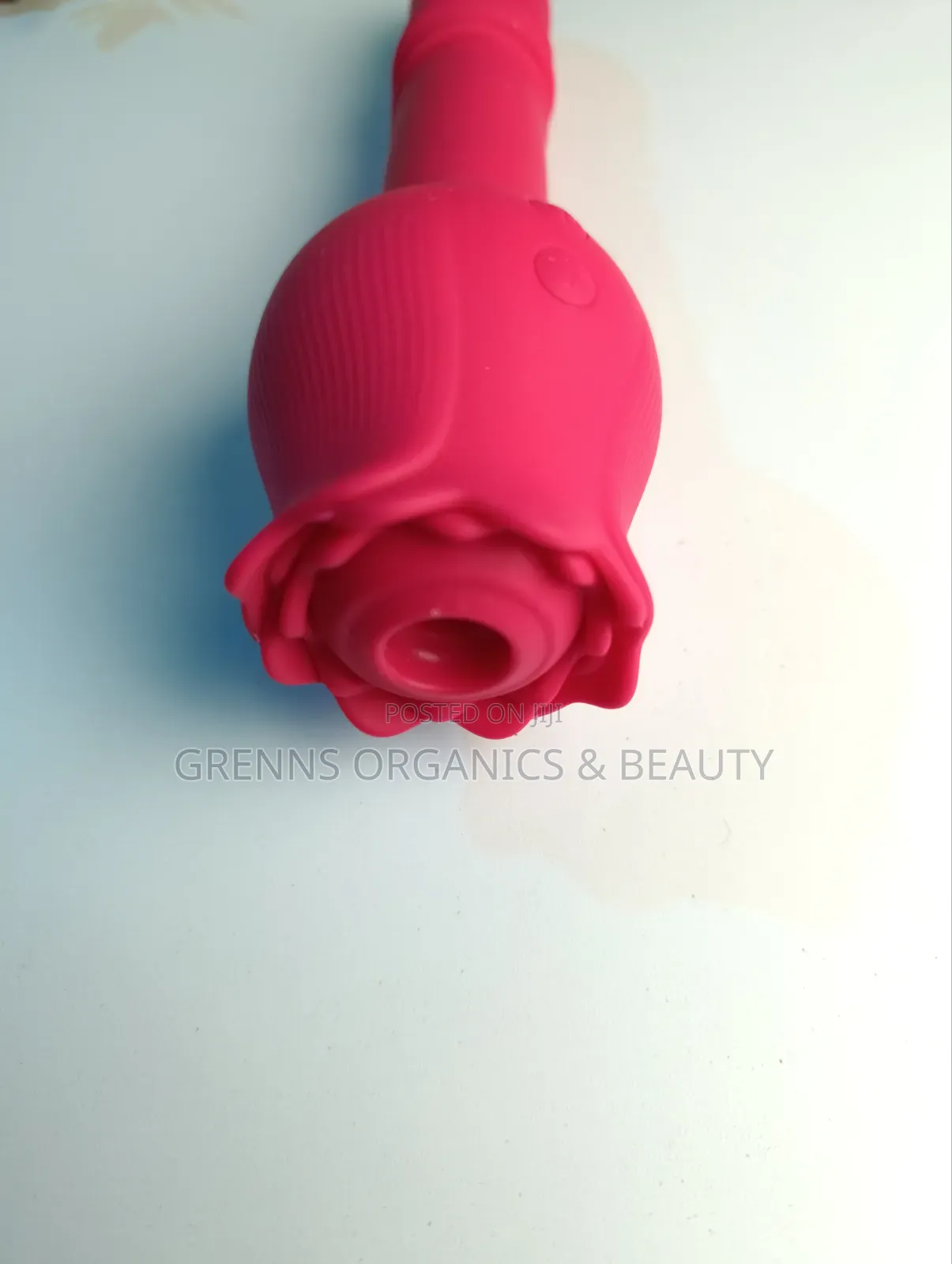 2in1 Rose Suction Telescopic Thrusting Dildo G-Spot USB Red
