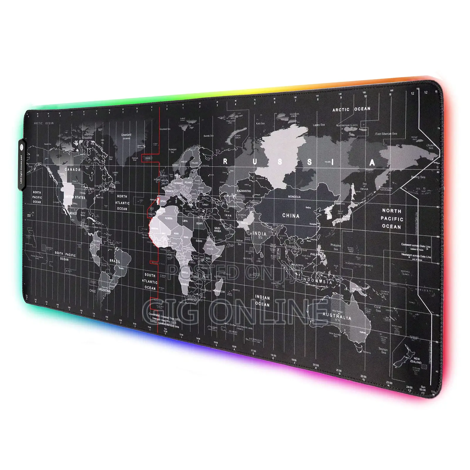 World Map XL RGB Mouse Pad
