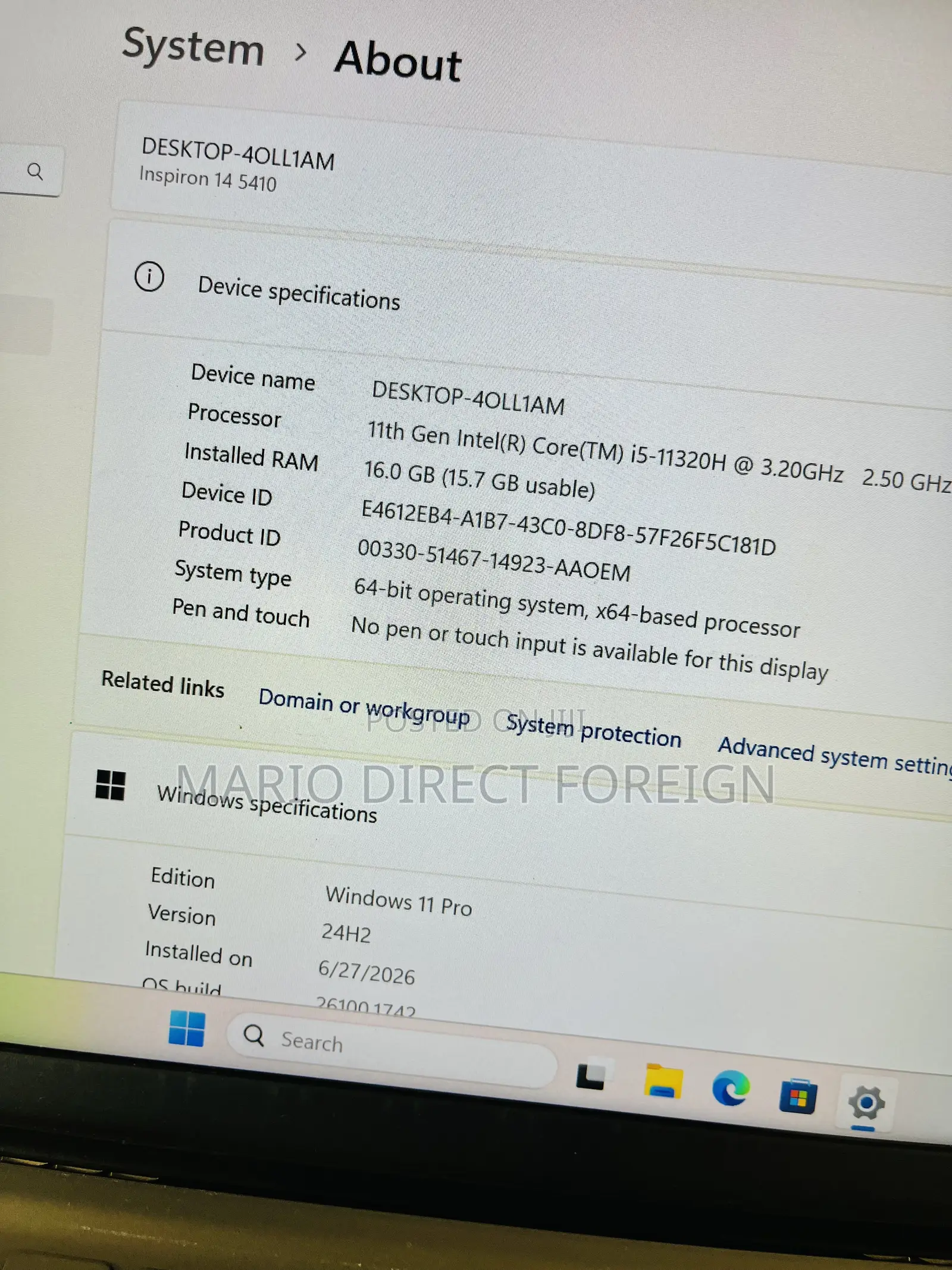 Laptop Dell Inspiron 14 5410 16GB Intel Core i5 SSD 256GB