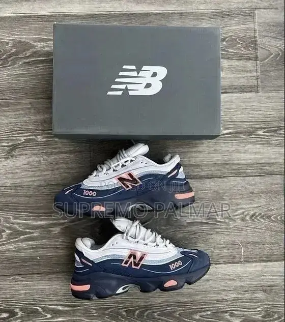 New Balance 1000 Men’s Running Shoes – Navy Blue White Pink Accents