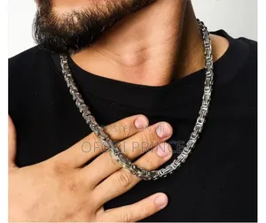 ARHANORY Men's 8mm Titanium Steal Cuban Necklace