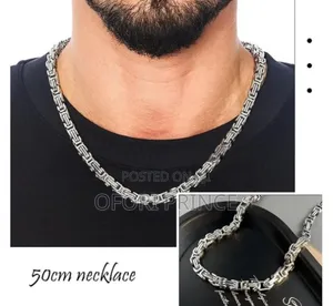 ARHANORY Men's 8mm Titanium Steal Cuban Necklace
