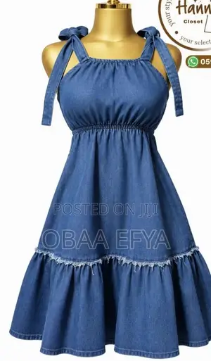 Stylish Women’s Denim Jeans Dress – Sizes S–XXL