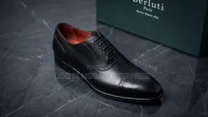 Berluti Black Captoe Oxford Shoe