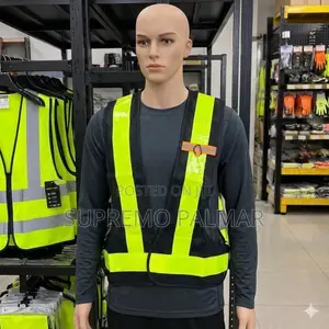 Black & Neon Green Reflective Safety Vest – Skeleton Mesh Harness