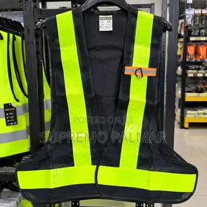 Black & Neon Green Reflective Safety Vest – Skeleton Mesh Harness