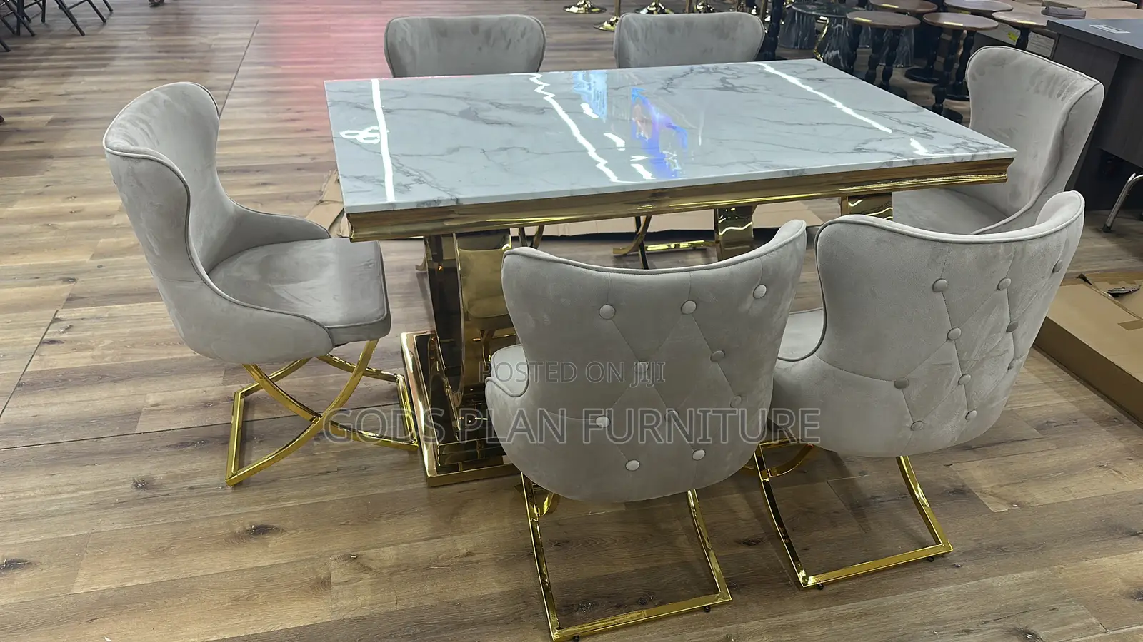 6 Seater Marble Dining Set