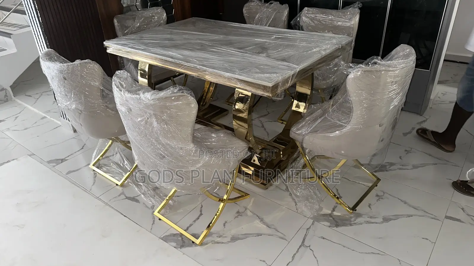 6 Seater Marble Dining Set