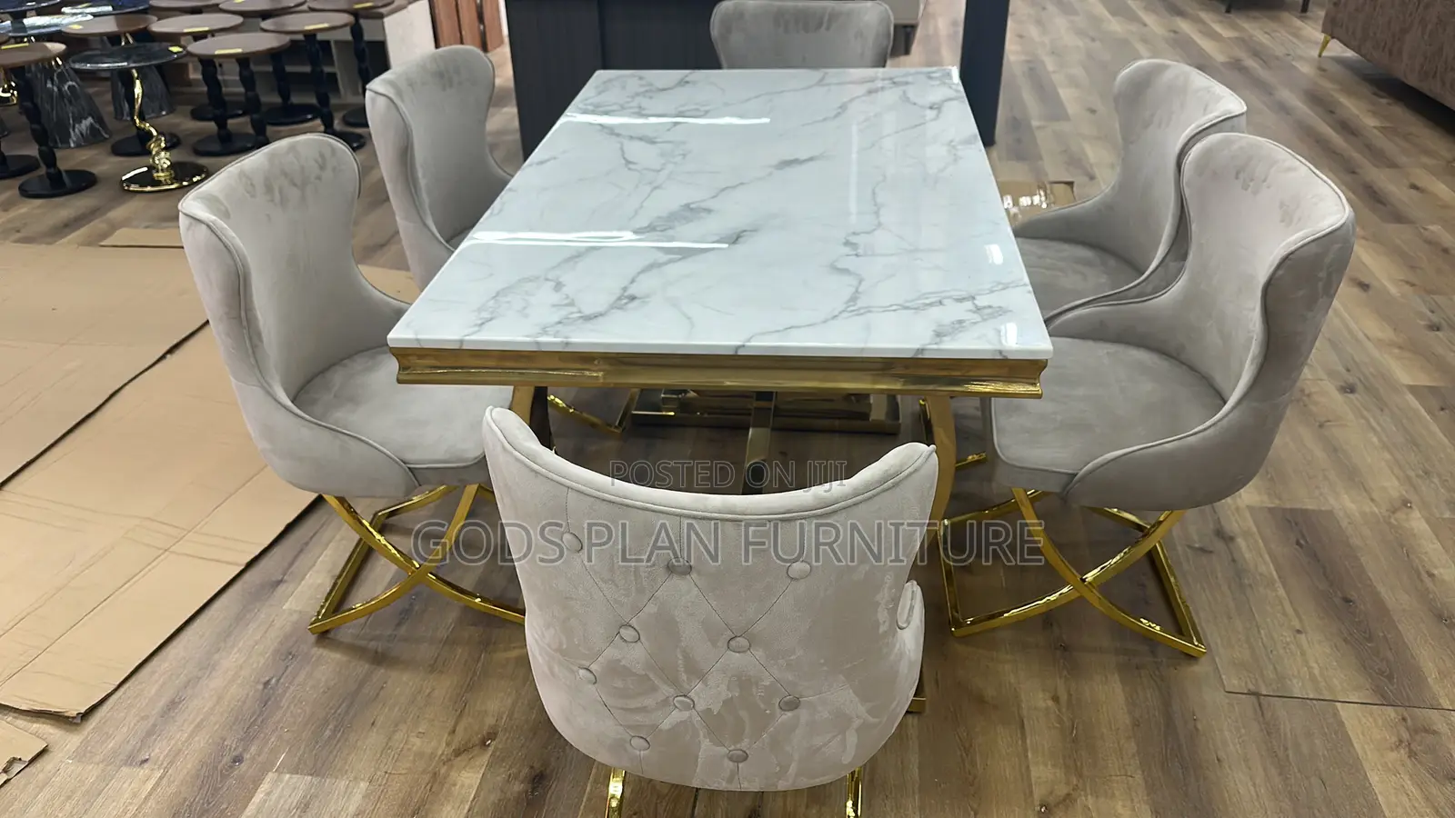 6 Seater Marble Dining Set