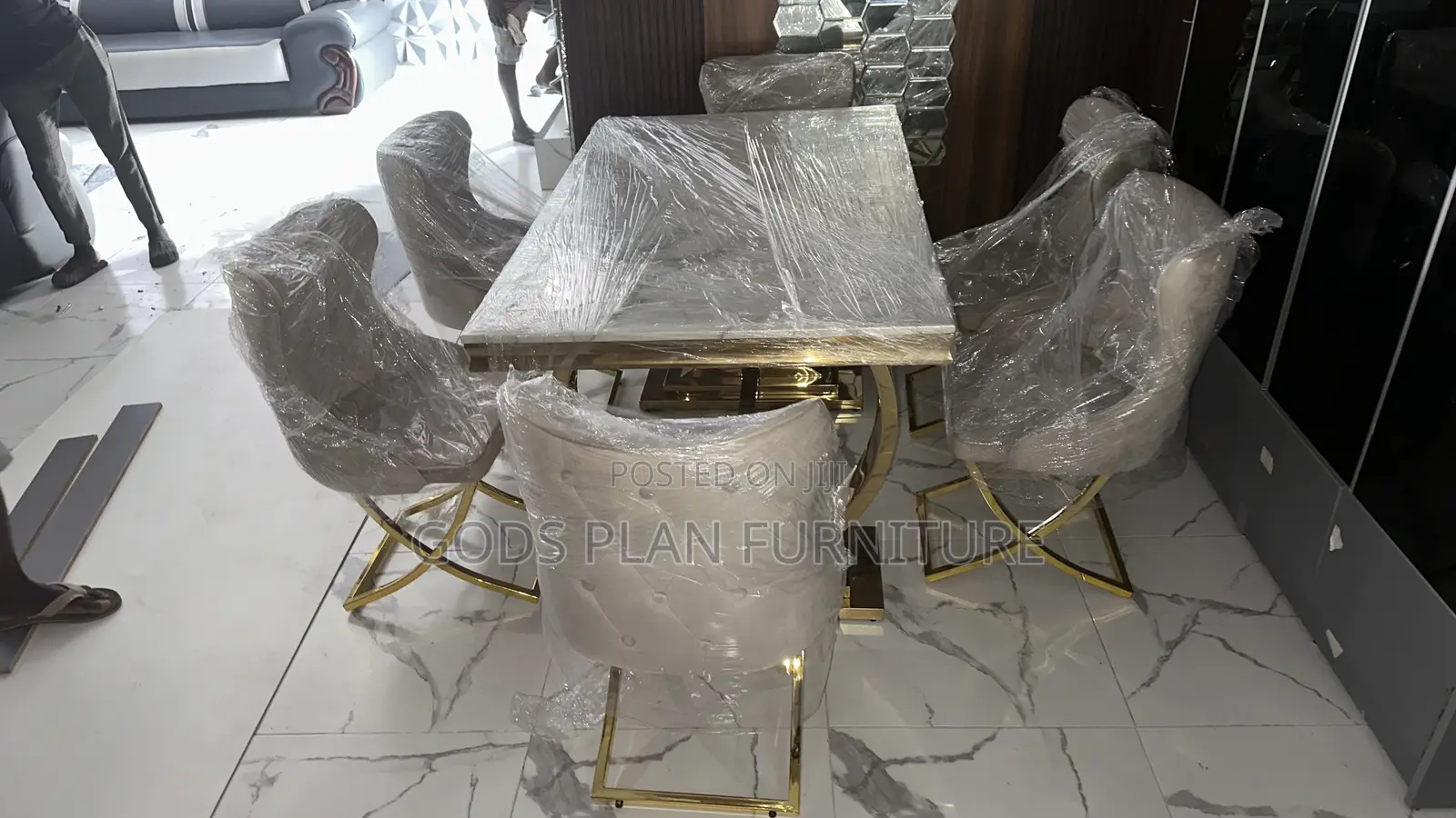 6 Seater Marble Dining Set