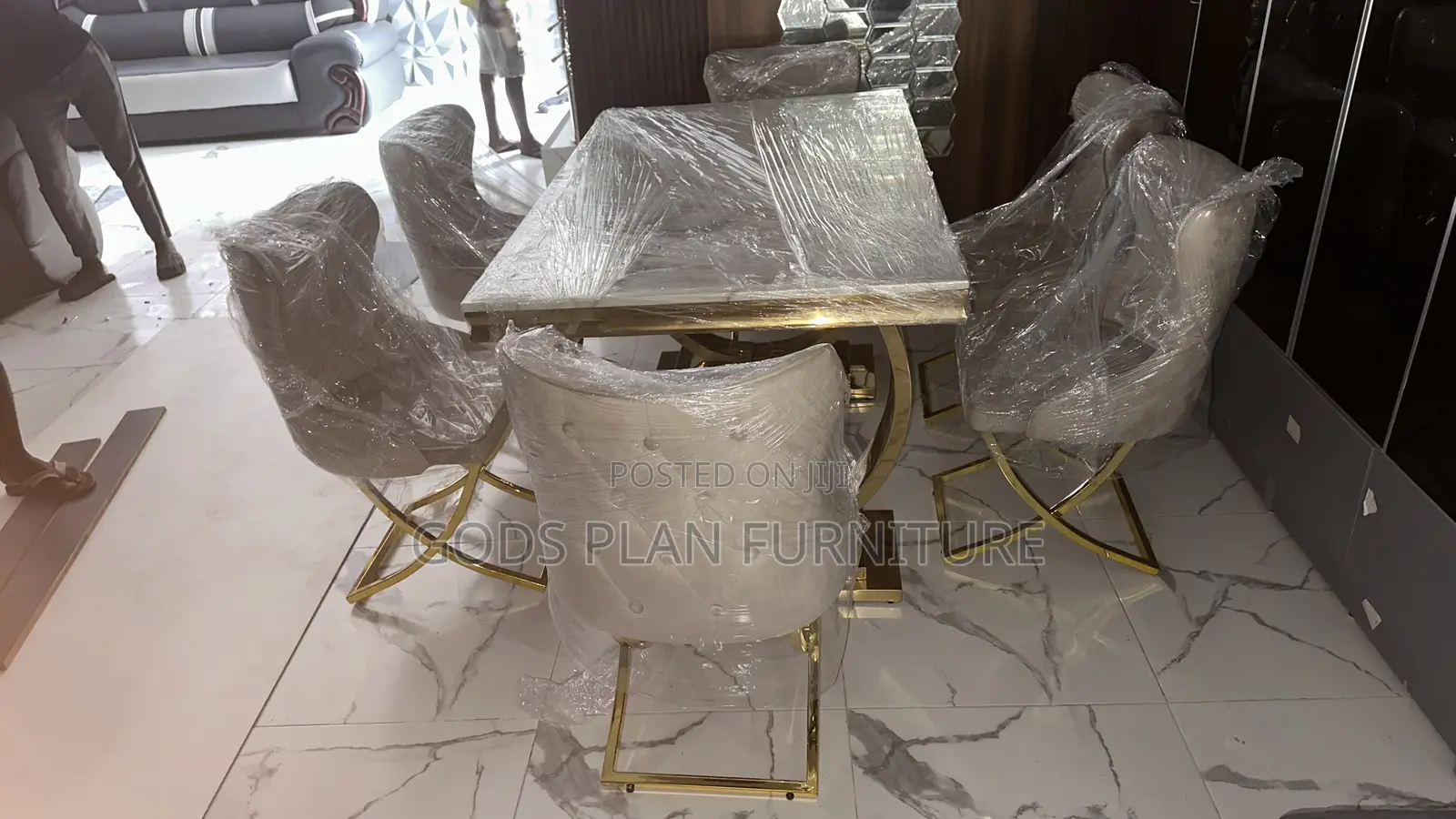 6 Seater Marble Dining Set