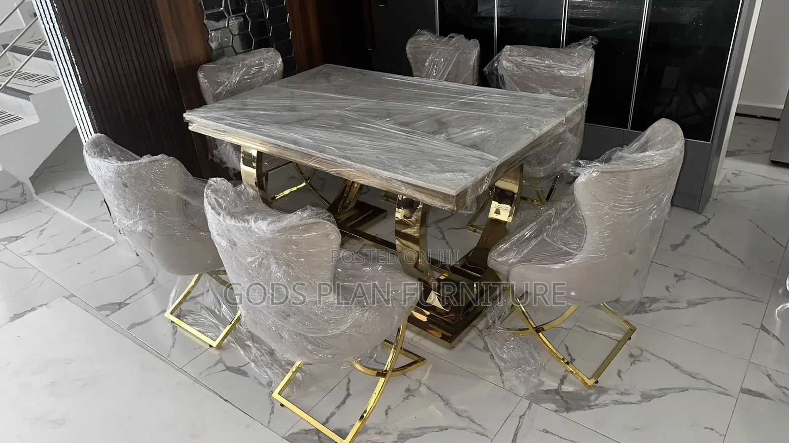 6 Seater Marble Dining Set