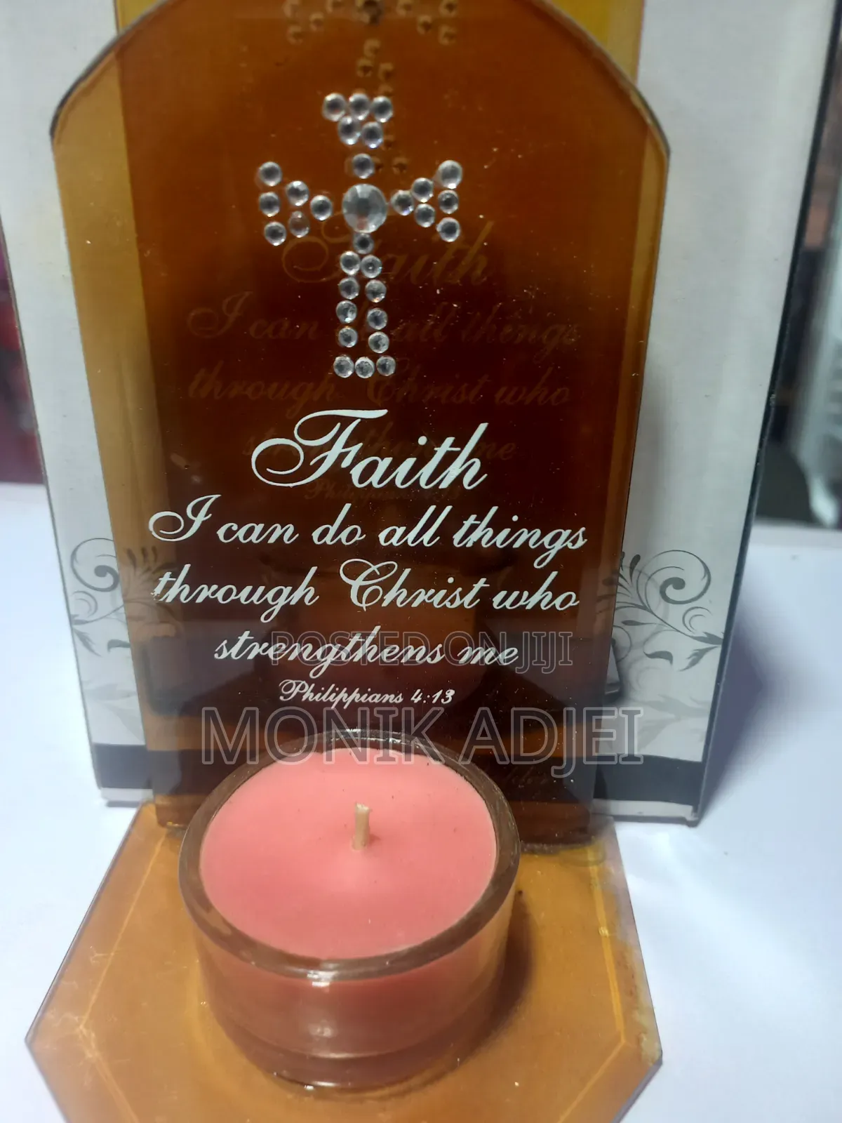 Sentiment Bible Verse Candle Holder