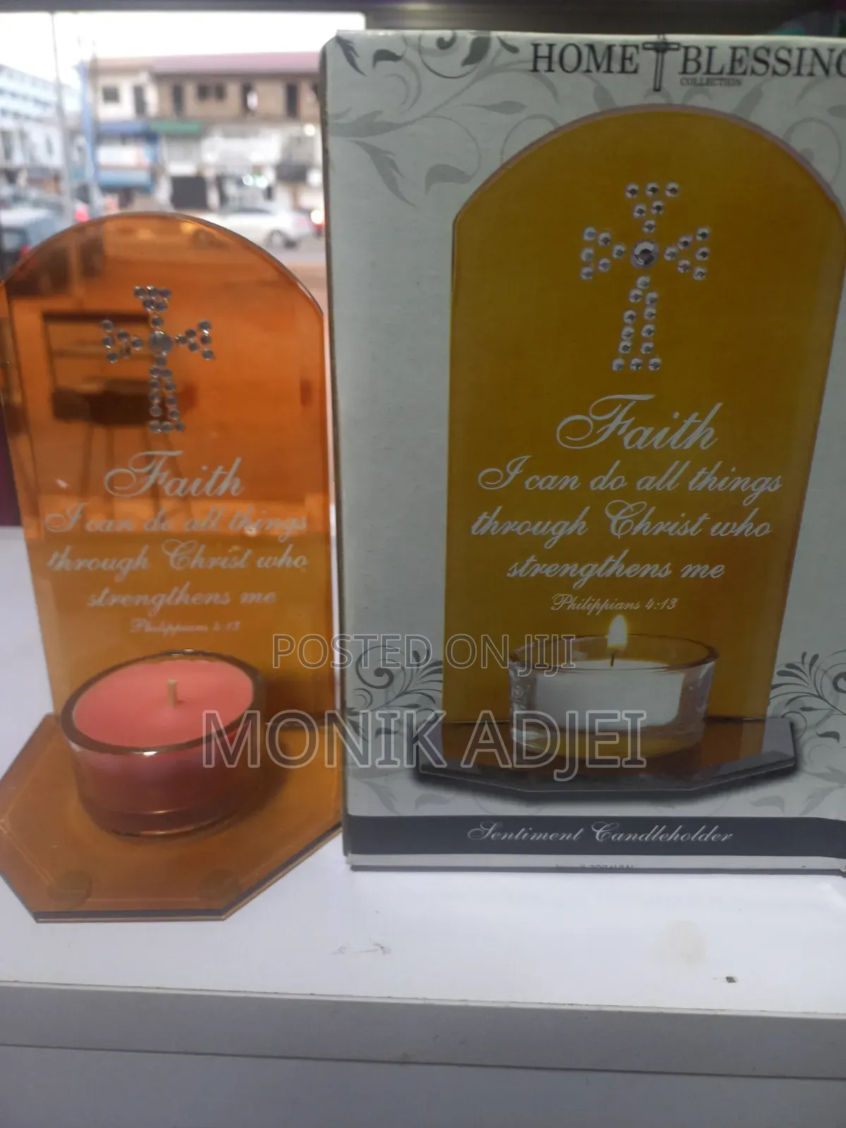 Sentiment Bible Verse Candle Holder