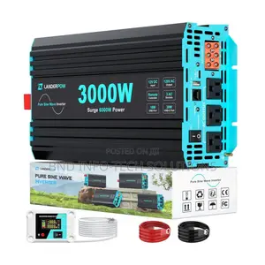 LANDERPOW 3000 Watt Pure Sine Wave Inverter 12V DC to 120V AC