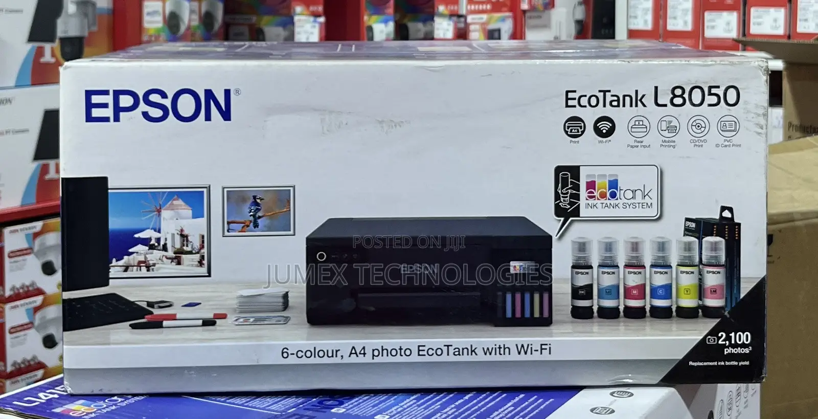 Epson Ecotank L8050 A4 Photo Printer With Wifi 6-Colours