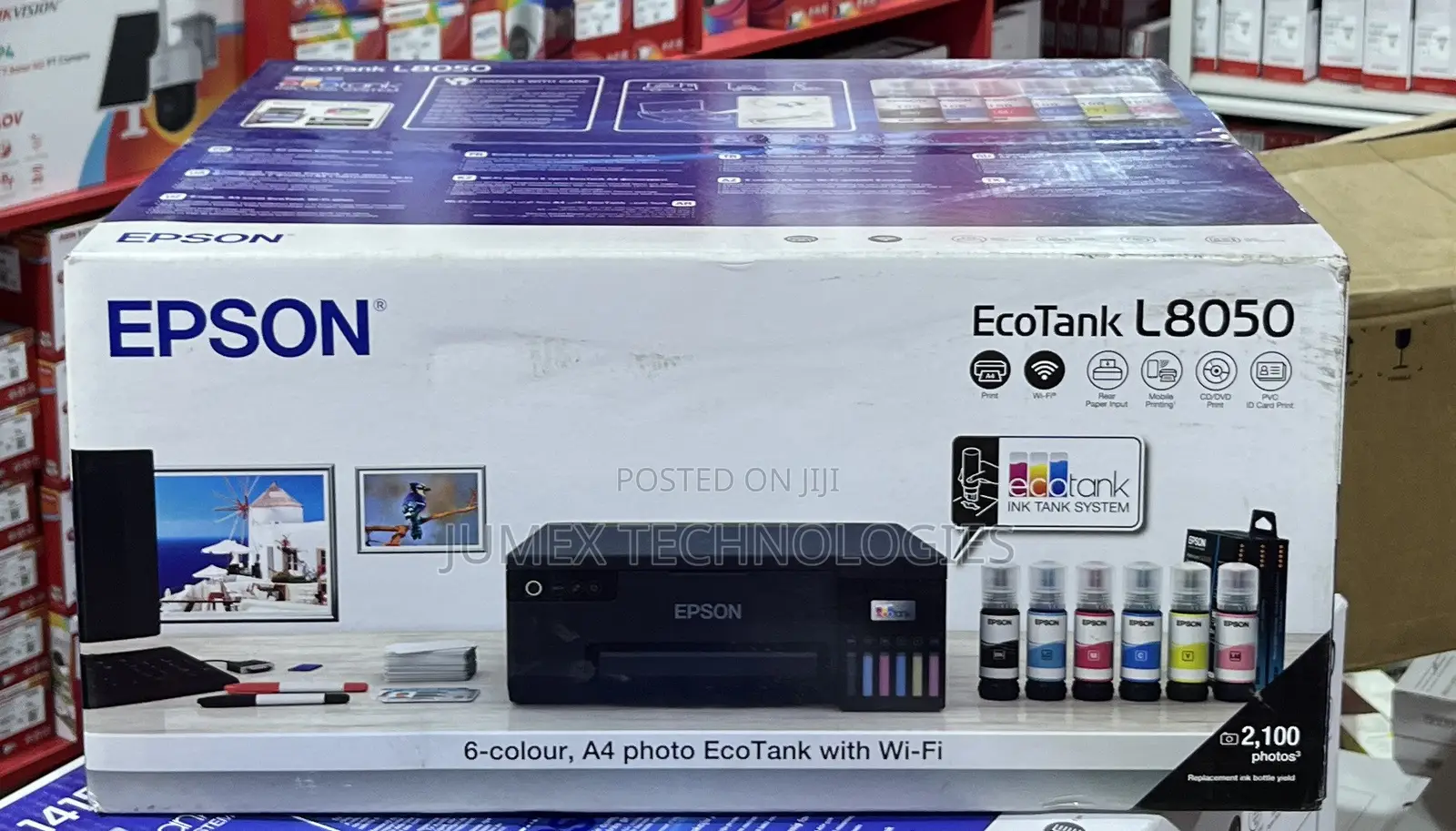 Epson Ecotank L8050 A4 Photo Printer With Wifi 6-Colours