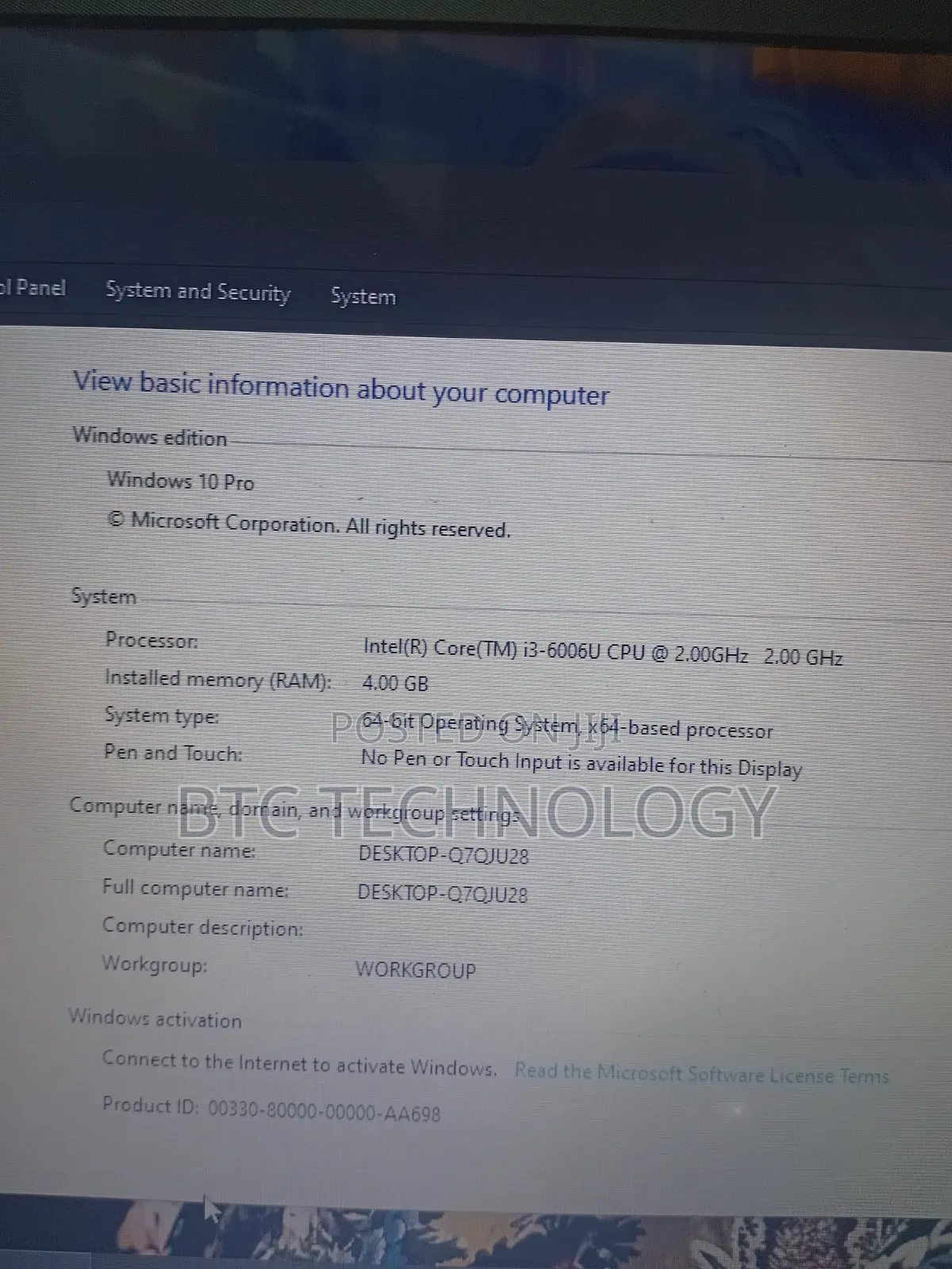 Laptop HP Pavilion 15 4GB Intel Core i3 HDD 250GB